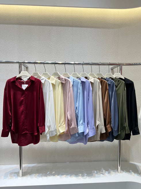 High Quality Ladies Formal Satin Shirts